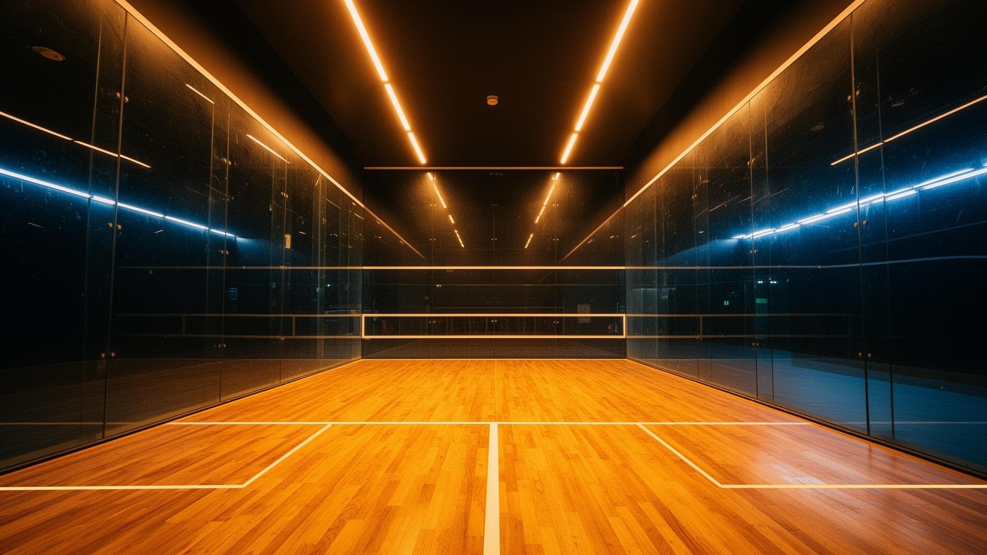 Modern glass squash court